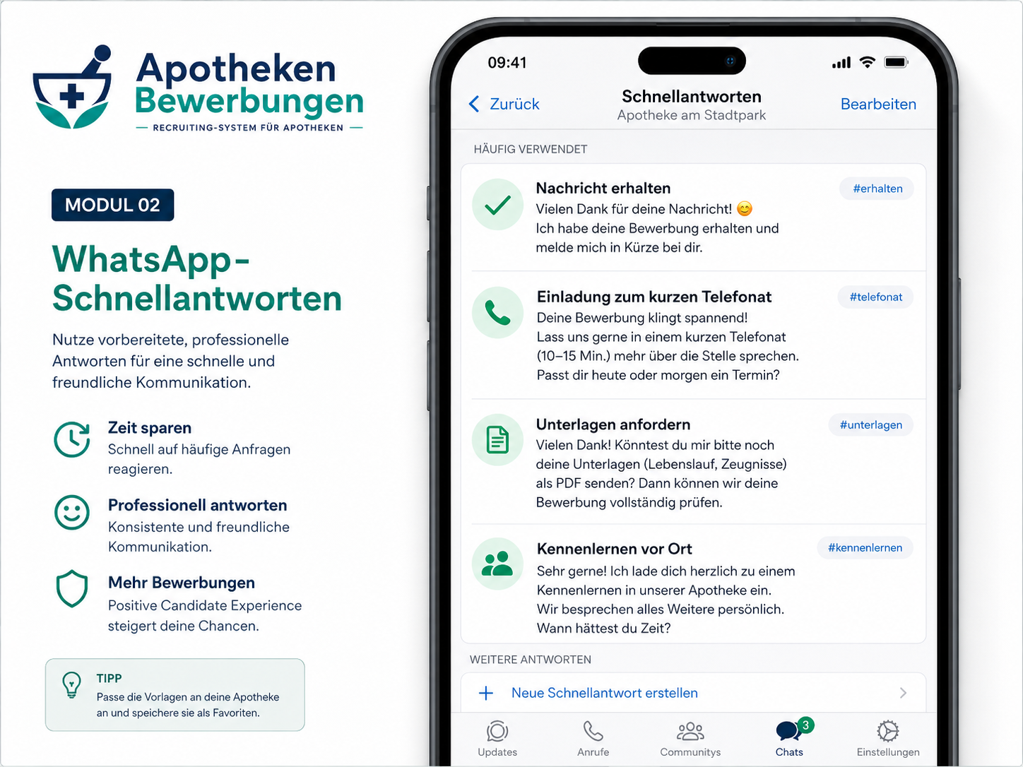 Screenshot aus dem WhatsApp-Workbook für Apotheken